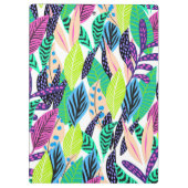 Colorful Modern Tropical Forest Leaves Monogram Klembord (Achterkant)