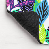 Colorful Modern Tropical Forest Leaves Pattern Muismat (Hoek)