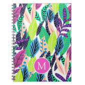 Colorful Modern Tropical Monogram Notitieboek (Voorkant)