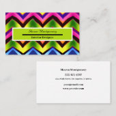Colorful Modern V Shape Pattern-Visitekaartje Visitekaartje (Voorkant / Achterkant)