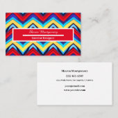 Colorful Modern V Shape Pattern-Visitekaartje Visitekaartje (Voorkant / Achterkant)