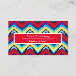 Colorful Modern V Shape Pattern-Visitekaartje Visitekaartje