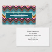 Colorful Modern V-vormpatroon Visitekaartje (Voorkant / Achterkant)