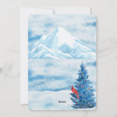 Colorful Modern Waterverf Scandi Town Kerstmis Feestdagenkaart (Achterkant)