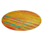 Colorful Modern Wood Grain Achtergrond Snijplank (Hoek)