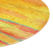 Colorful Modern Wood Grain Achtergrond Snijplank (Hoek)