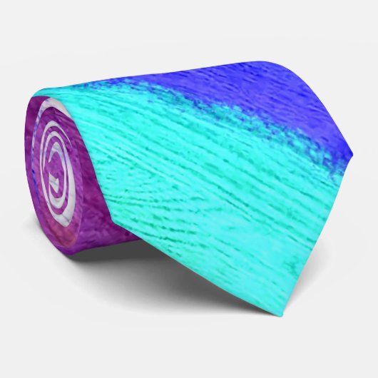 Colorful Modern Wood Grain Background #24 Stropdas (Opgerold)