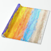 Colorful Modern Wood Grain Background #27 Cadeaupapier (Uitgerold)