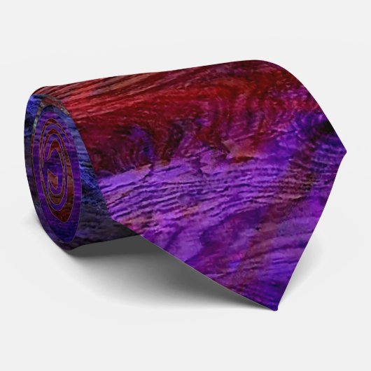 Colorful Modern Wood Grain Background #62 Stropdas (Opgerold)