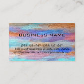 Colorful Modern Wood Grain Monogram #12 Visitekaartje (Achterkant)