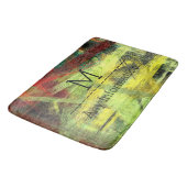Colorful Modern Wood Grain Monogram #2 Badmat (Gekanteld)