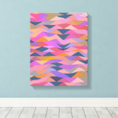 Colorful Moderne Abstracte Geometrische Kunst in P Canvas Afdruk (Insitu (Houten vloer))