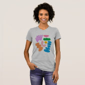Colorful Moderne Abstracte geometrische vormen Kun T-shirt (Voorkant volledig)