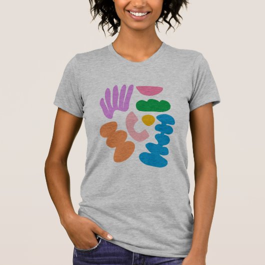 Colorful Moderne Abstracte geometrische vormen Kun T-shirt (Voorkant)