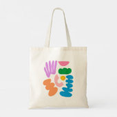 Colorful Moderne Abstracte geometrische vormen Kun Tote Bag (Achterkant)