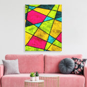 Colorful Moderne Abstracte geometrische vormen Neo Canvas Afdruk (Insitu (Woonkamer))