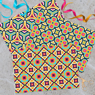 Colorful Moderne Abstracte motorische geometrische Inpakpapier Vel