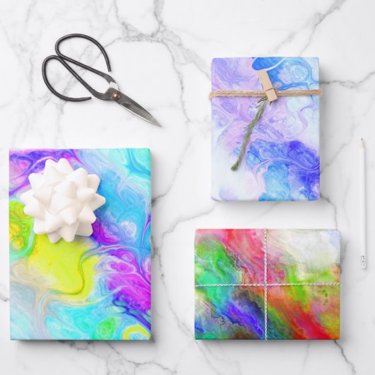 Colorful Moderne Abstracte patronen Inpakpapier Vel (Voorkant)