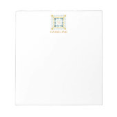 Colorful Moderne Geometric Medallion Art-ontwerp Notitieblok (Voorkant)