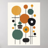 Colorful Moderne Geometrische Abstracte Kunst Poster (Voorkant)