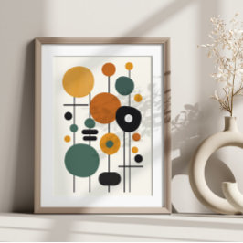 Colorful Moderne Geometrische Abstracte Kunst Poster