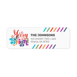 Colorful Moderne Kerstfamilie Fotovakantie Etiket