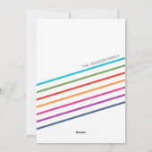 Colorful Moderne Kerstfamilie Fotovakantiewagen Feestdagenkaart (Achterkant)