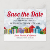 Colorful Moderne Kerstfeestdag Uitnodiging Briefkaart (Voorkant)