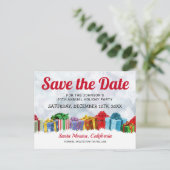 Colorful Moderne Kerstfeestdag Uitnodiging Briefkaart (Staand voorkant)