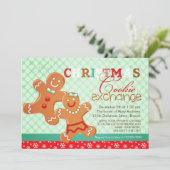 Colorful Moderne Kerstkoekjesruil ruil Kaart (Staand voorkant)