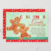 Colorful Moderne Kerstkoekjesruil ruil Kaart (Voorkant / Achterkant)