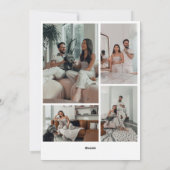 Colorful Moderne Waterverf Art 4 Foto Feestdagenkaart (Achterkant)