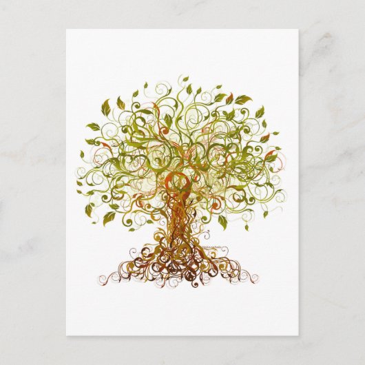 Colorful Modernist Tree 13 Briefkaart (Voorkant)