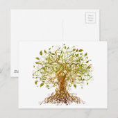 Colorful Modernist Tree 13 Briefkaart (Voorkant / Achterkant)