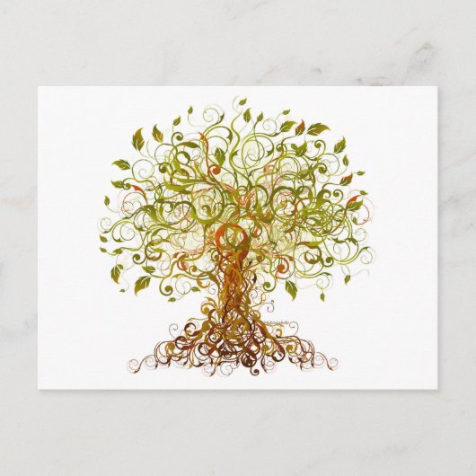 Colorful Modernist Tree 13 Briefkaart (Voorkant)