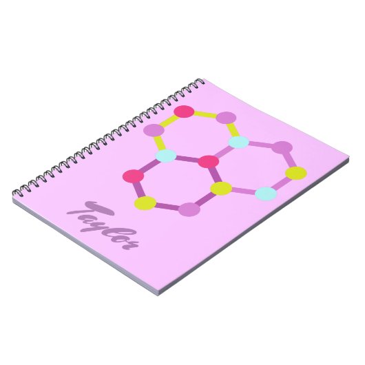 Colorful molecule model notitieboek (Linkerzijde)