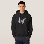 Colorful Monarch Butterfly Retro Techno Raves Danc Hoodie (Voorkant volledig)