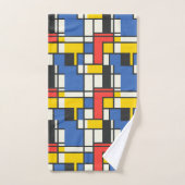 Colorful Mondrian Style Abstract Geometric Bad Handdoek (Handdoek)
