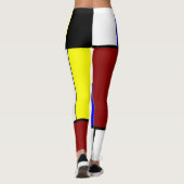 Colorful Mondrian Styled-samenstelling Leggings (Achterkant)
