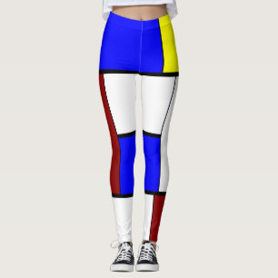 Colorful Mondrian Styled-samenstelling Leggings