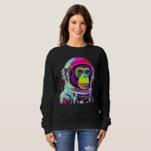 Colorful Monkey Astronaut  Space Explorer Trui (Voorkant volledig)