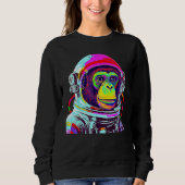Colorful Monkey Astronaut  Space Explorer Trui (Voorkant)