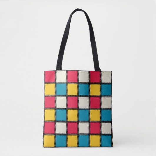 Colorful Monochrome controles Tote Bag (Voorkant)