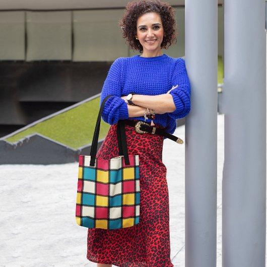 Colorful Monochrome controles Tote Bag