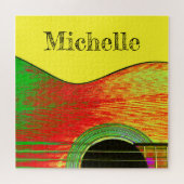 Colorful Monogram Akoestische gitaar Legpuzzel (Horizontaal)