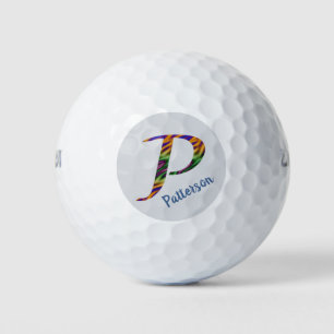 Colorful Monogram P Stropdas-kleurstof Stijlletter Golfballen