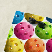 Colorful Monogram Pickleball Strandlaken (In situ)