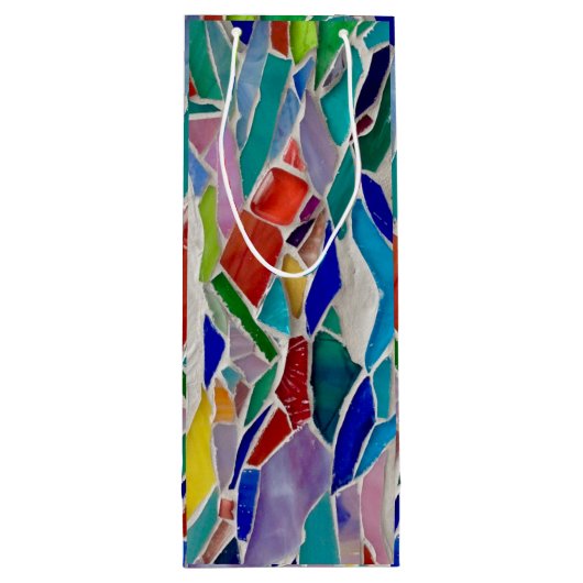 Colorful Monogram Wijn Cadeautas (Achterkant)