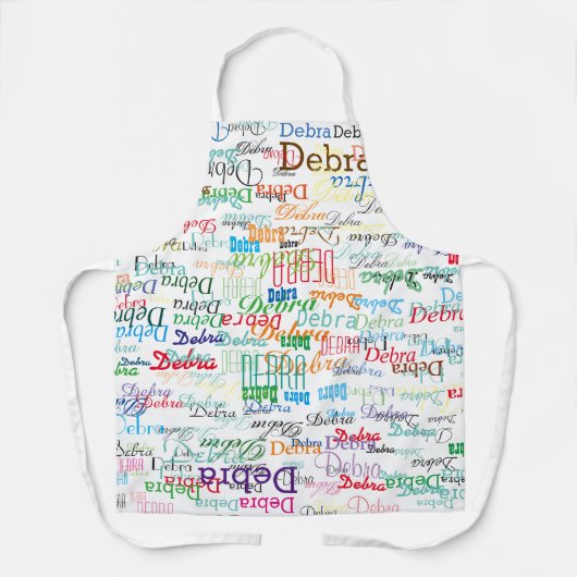 Colorful Monogramed First Name white Schort (Voorkant)