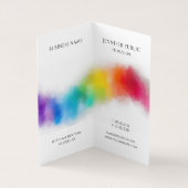 Colorful Monogrammed Moderne Elegant Sjabloon Visitekaartje (Binnen)